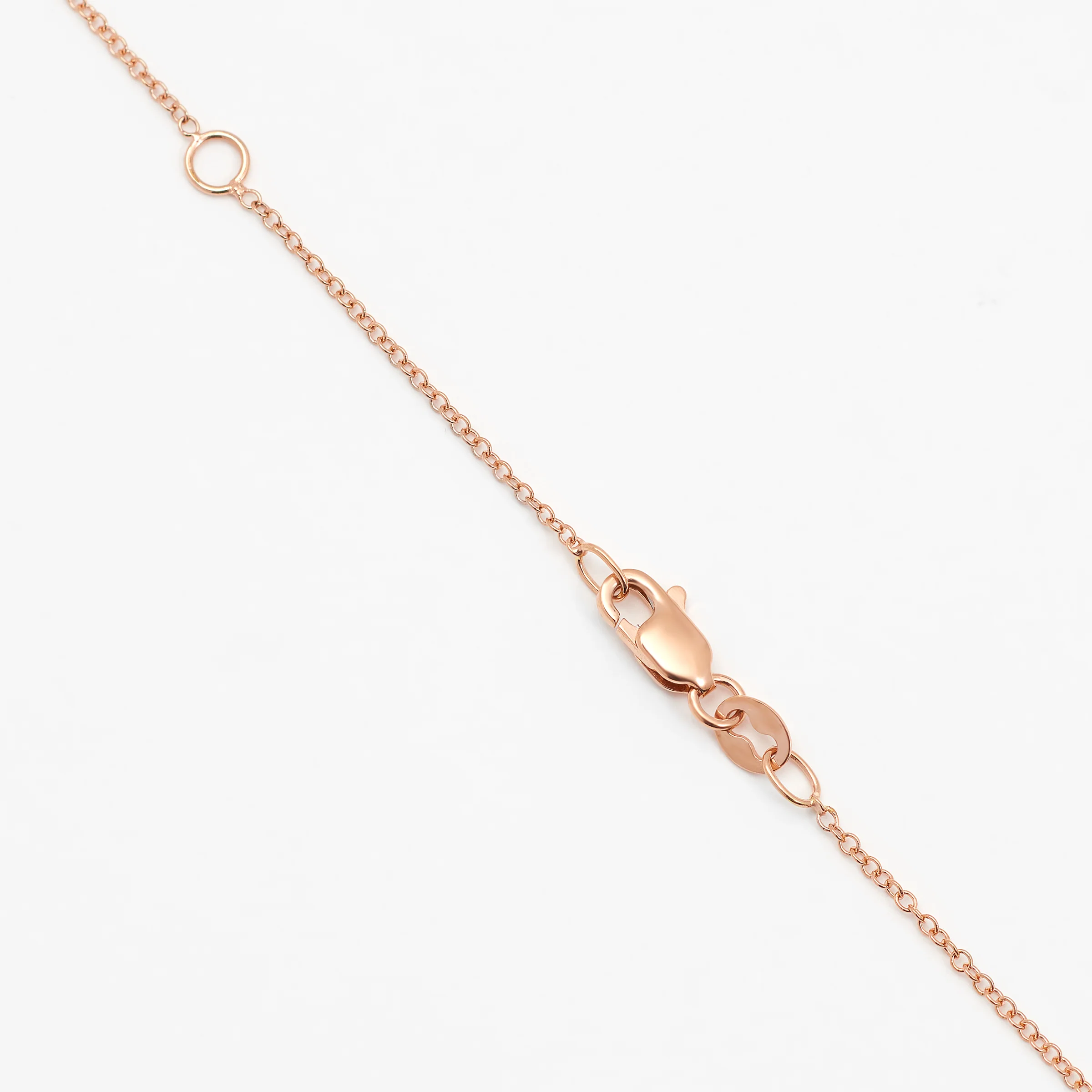 18K Rose Gold Round Brilliant Lab Diamond Solitaire Slider Pendant 0.50ct - Image 2