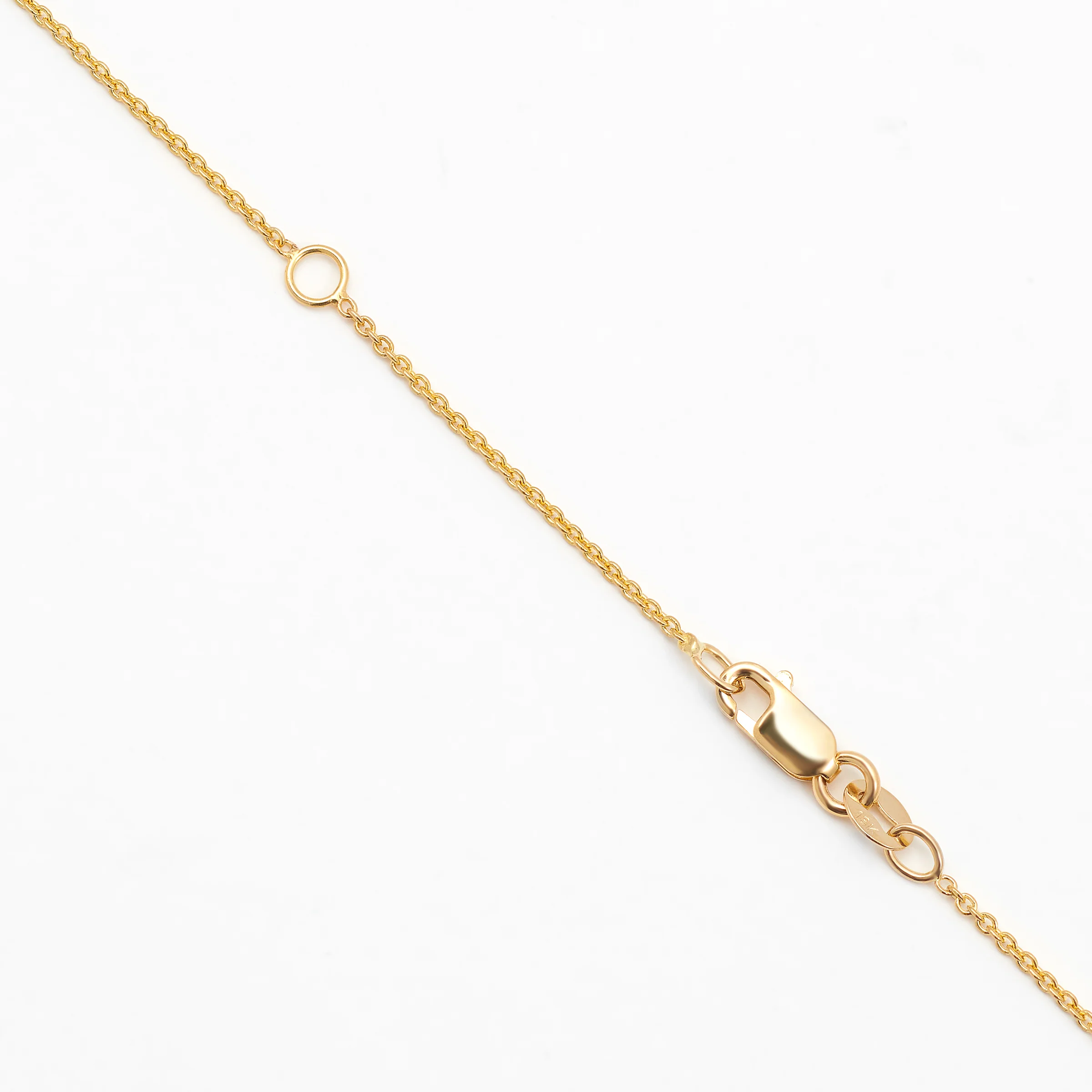 18K Yellow Gold Round Brilliant Lab Diamond Solitaire Slider Pendant 1.0ct - Image 2