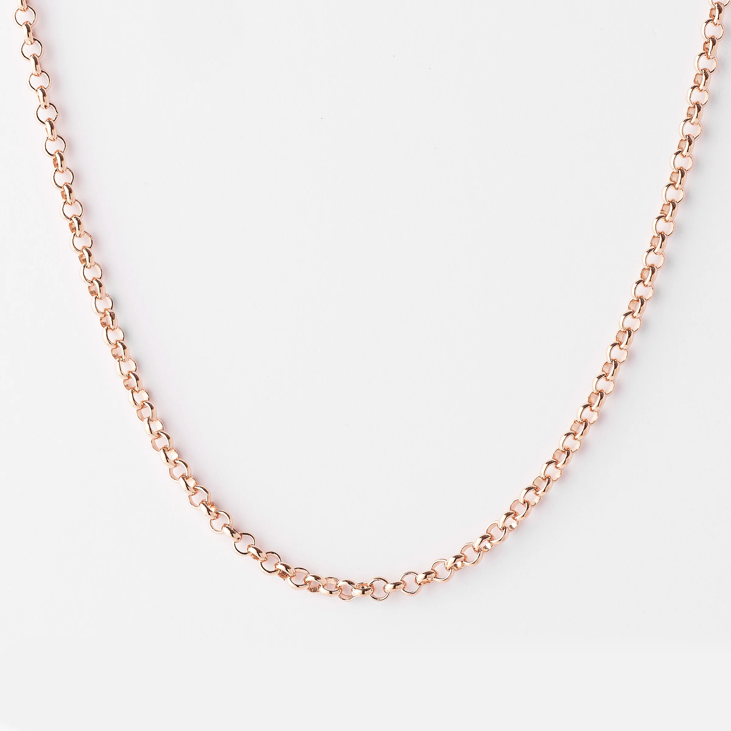 9K Rose Gold Round Belcher Chain - Image 2