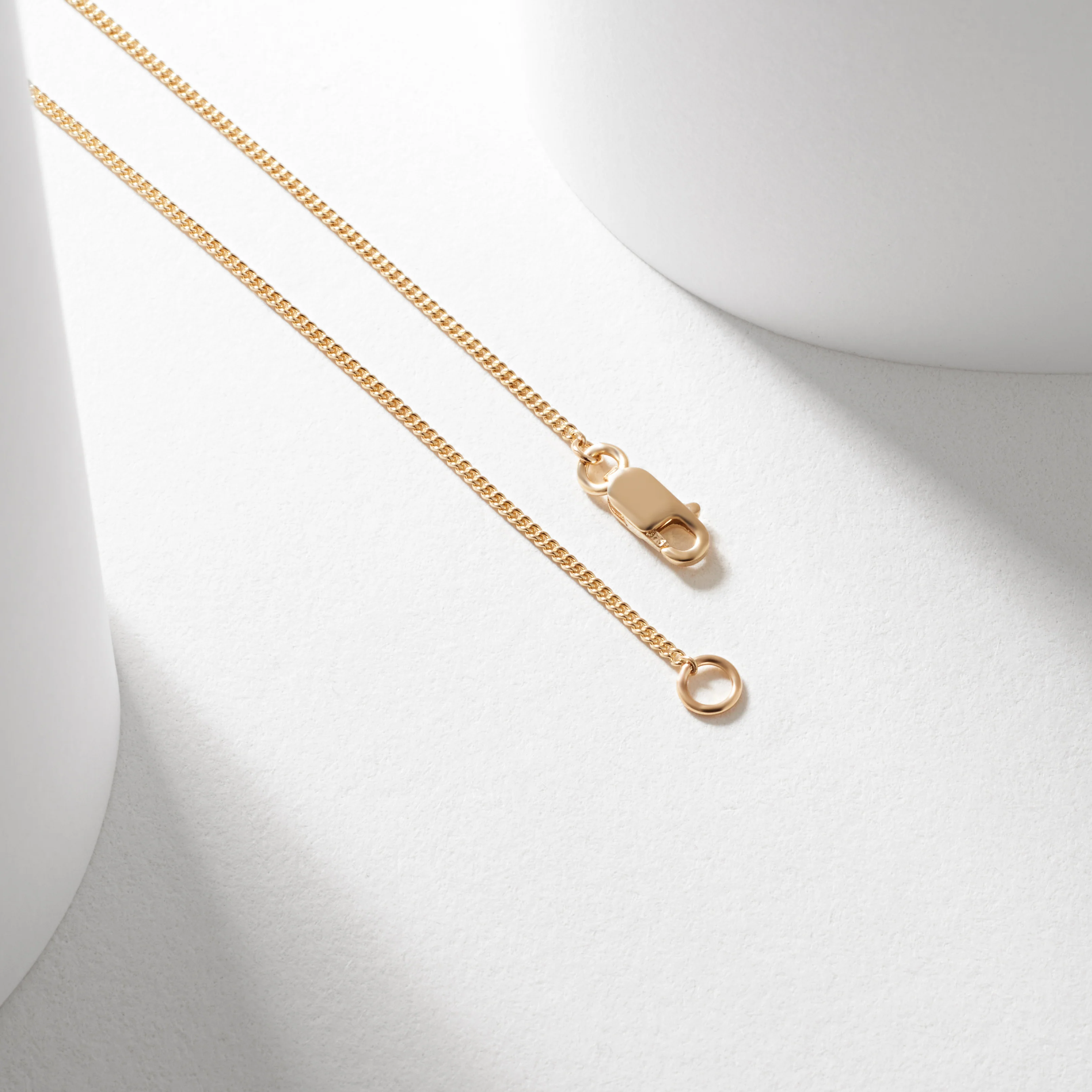 9K Yellow Gold 6mm Slider Initial A with Chain 45cm - Image 2