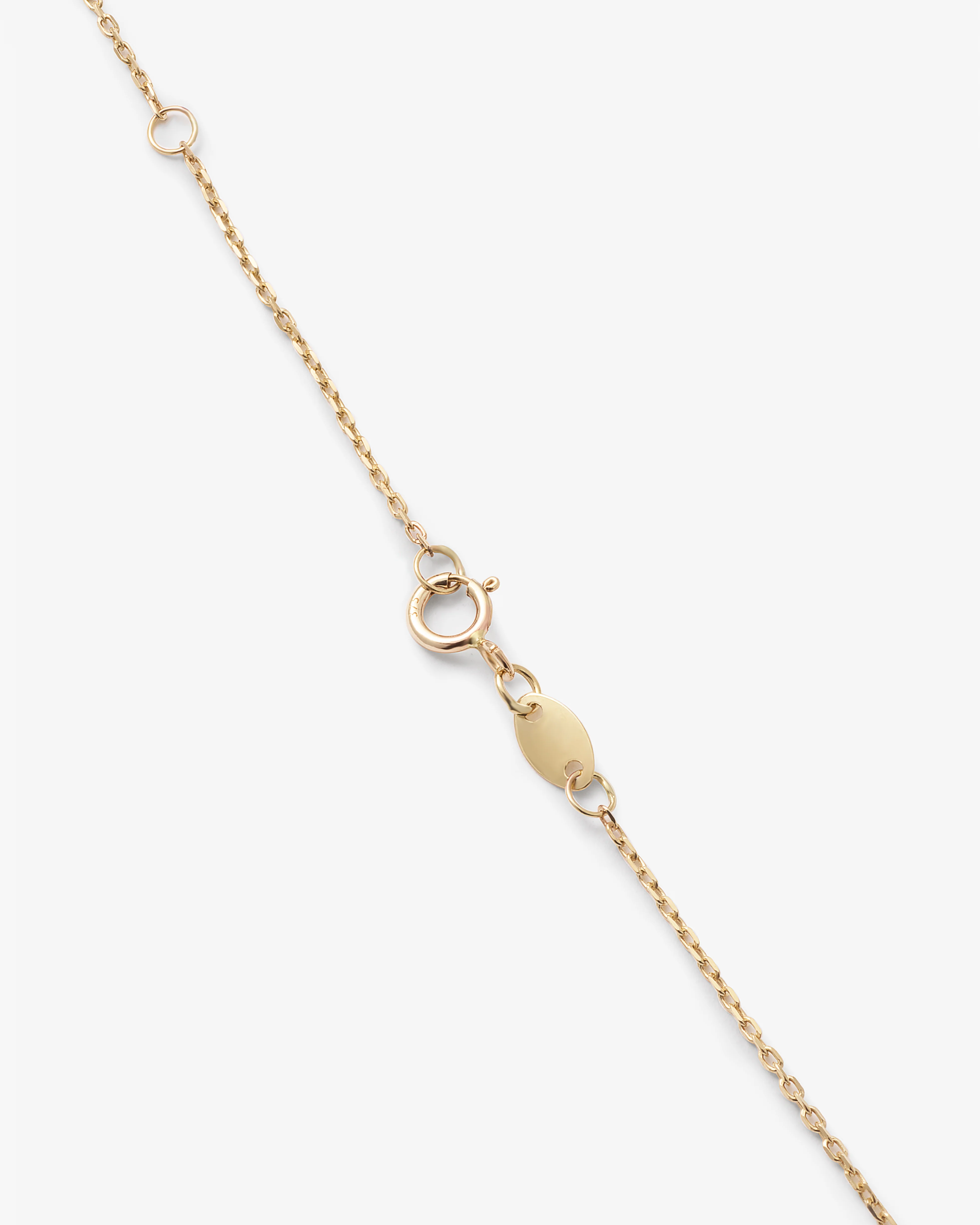 9K Yellow Gold Baroque Pearl Station Necklace 45cm - Image 3