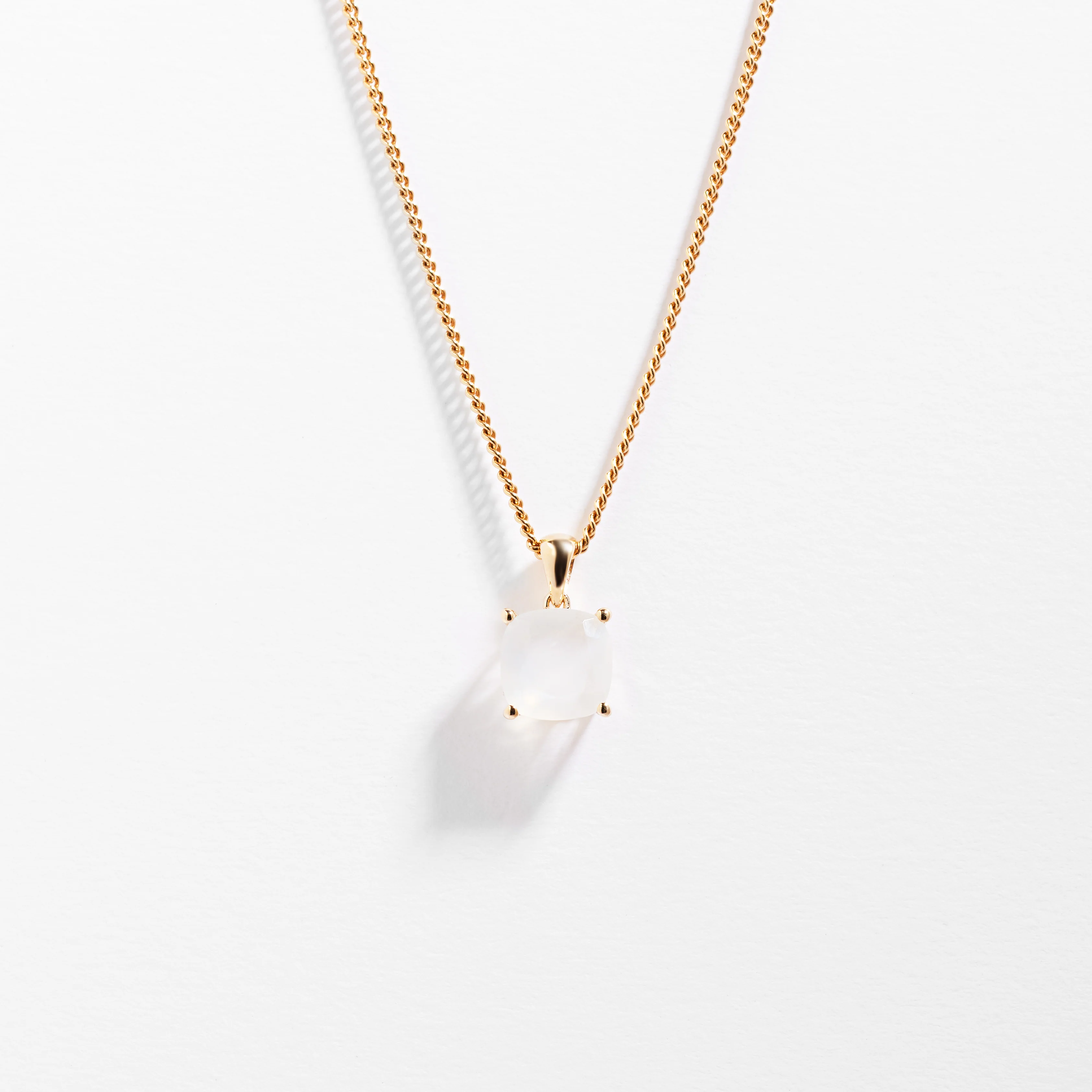 9K Yellow Gold Moonstone June Birthstone Pendant