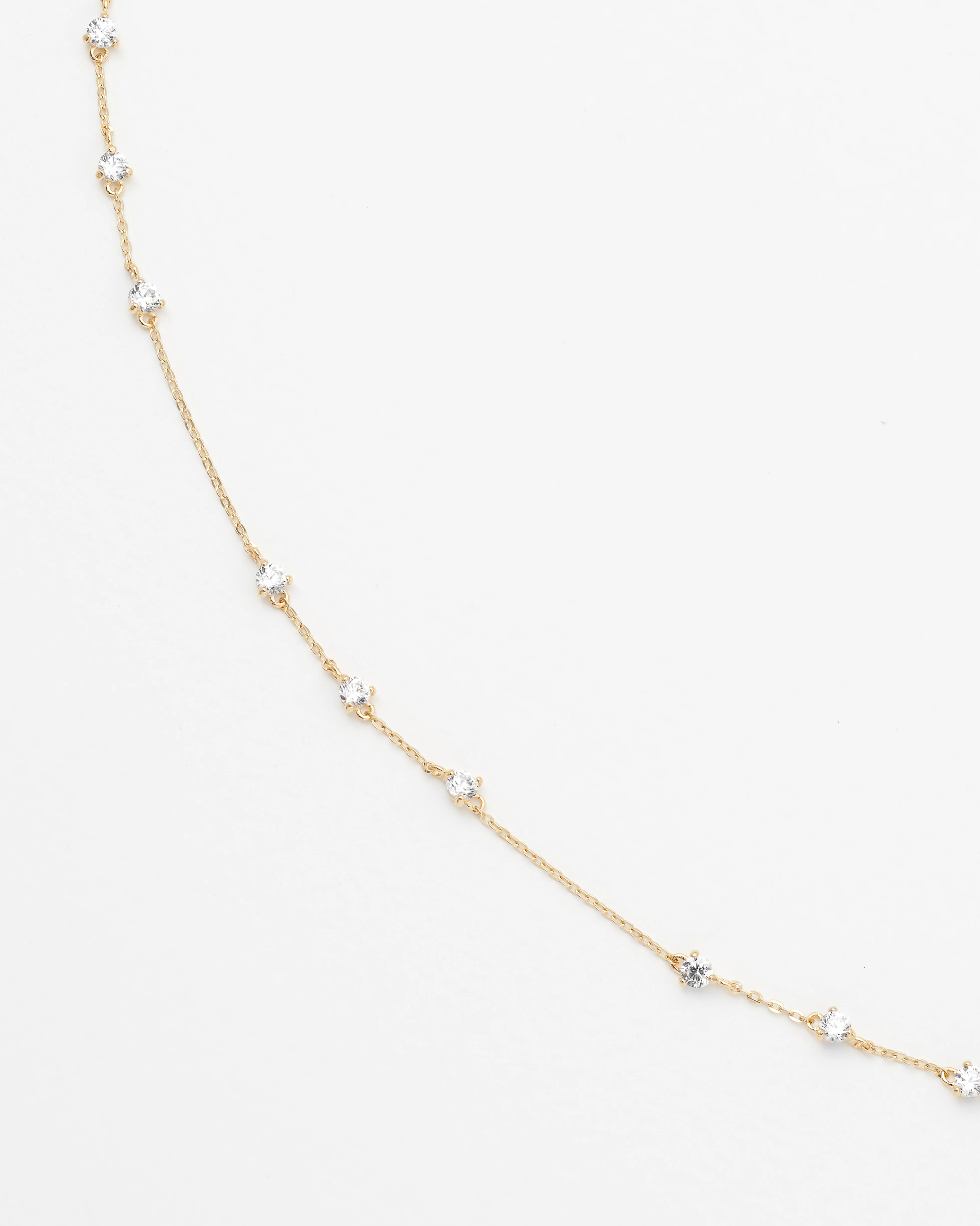 9K Yellow Gold Dainty Zirconia Bracelet