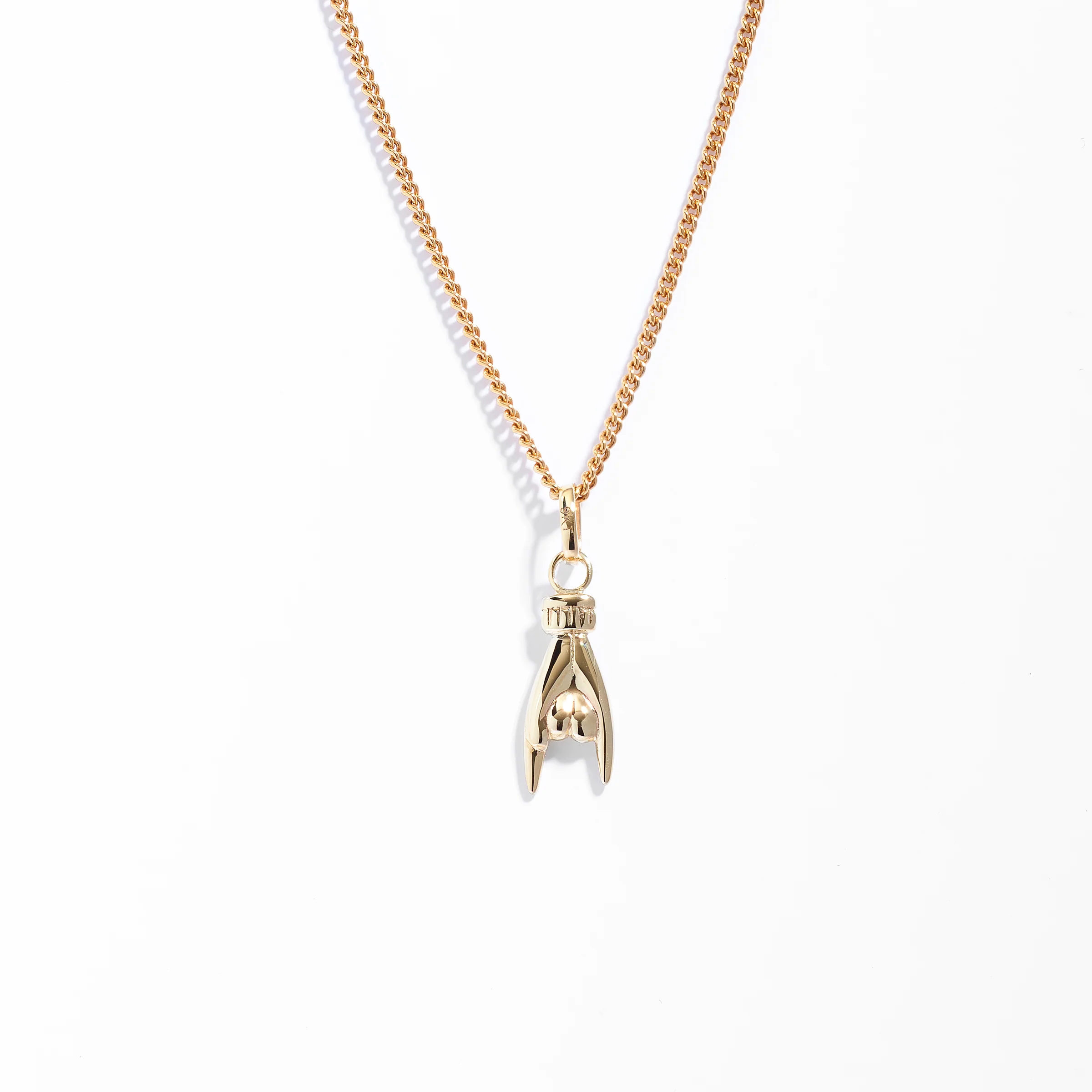 9K Yellow Gold Hand Pendant - Image 2
