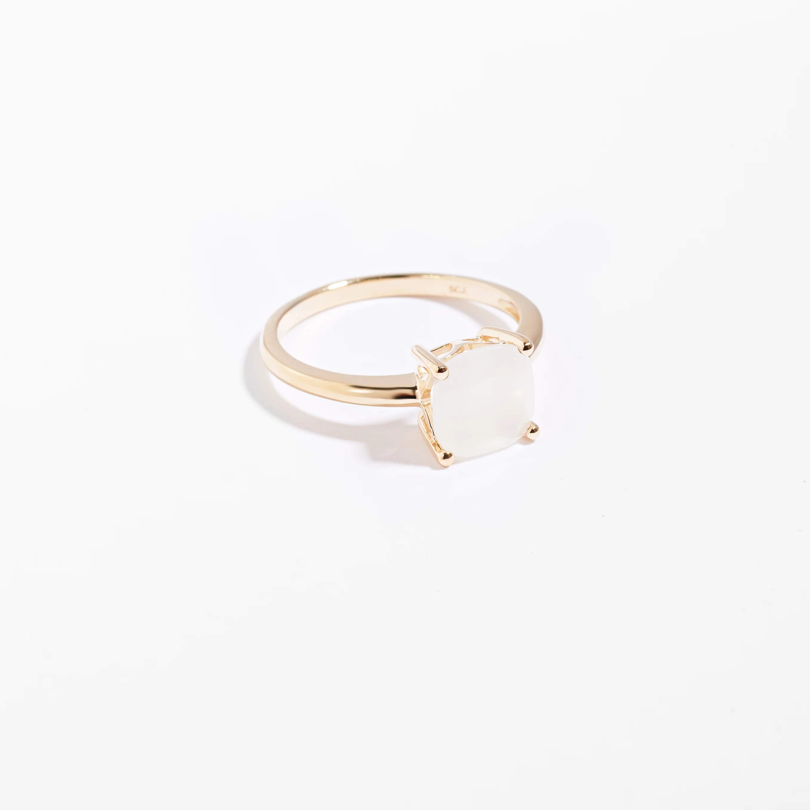 9K Yellow Gold Moonstone June Birthstone Ring