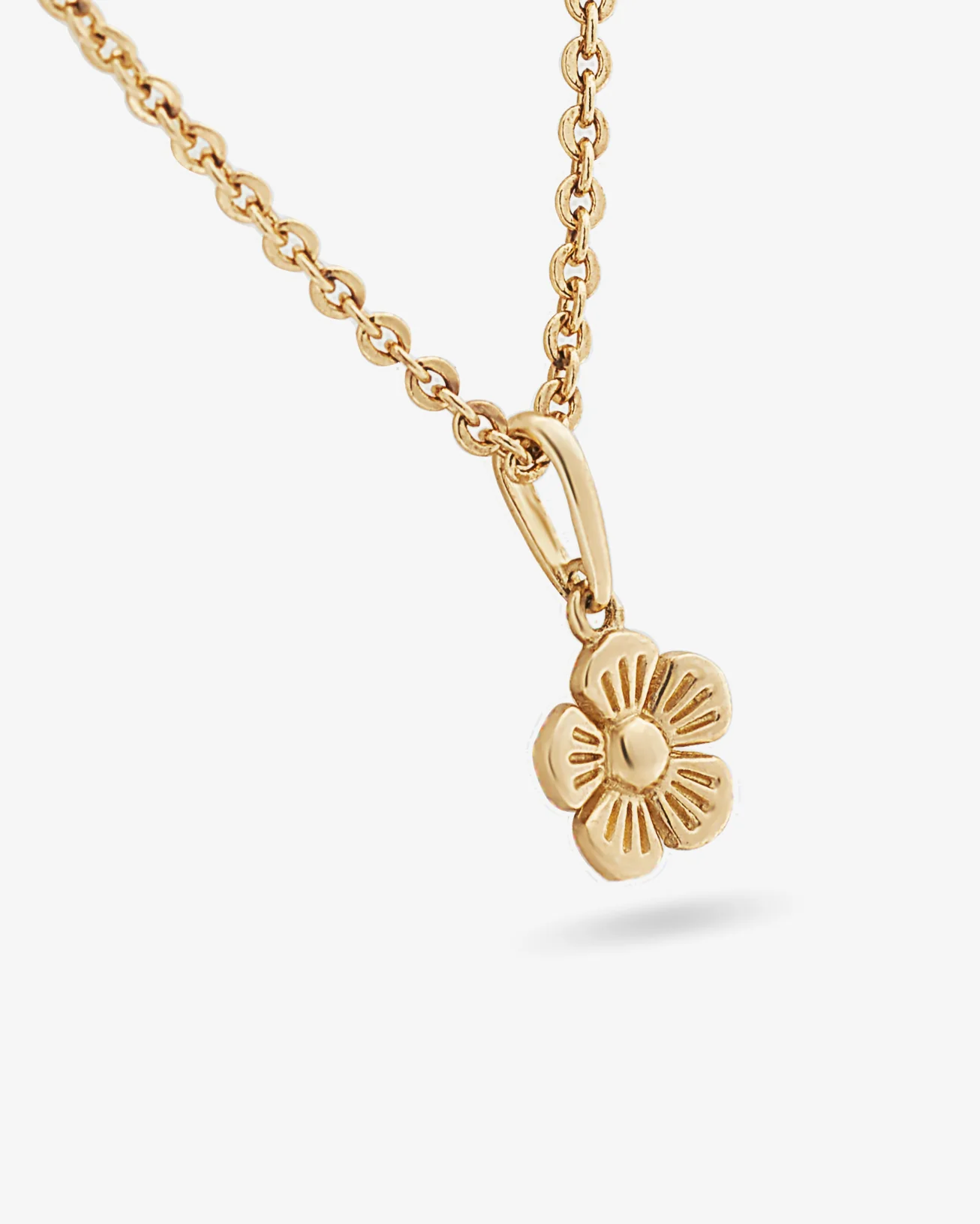 Gold Flower Pendant Necklace - Image 3