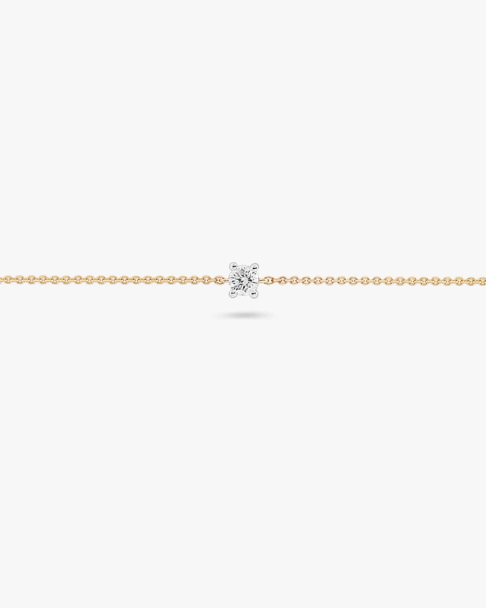9Yw 0.11tdw round lab diamond claw set solitaire fine bracelet - Image 4