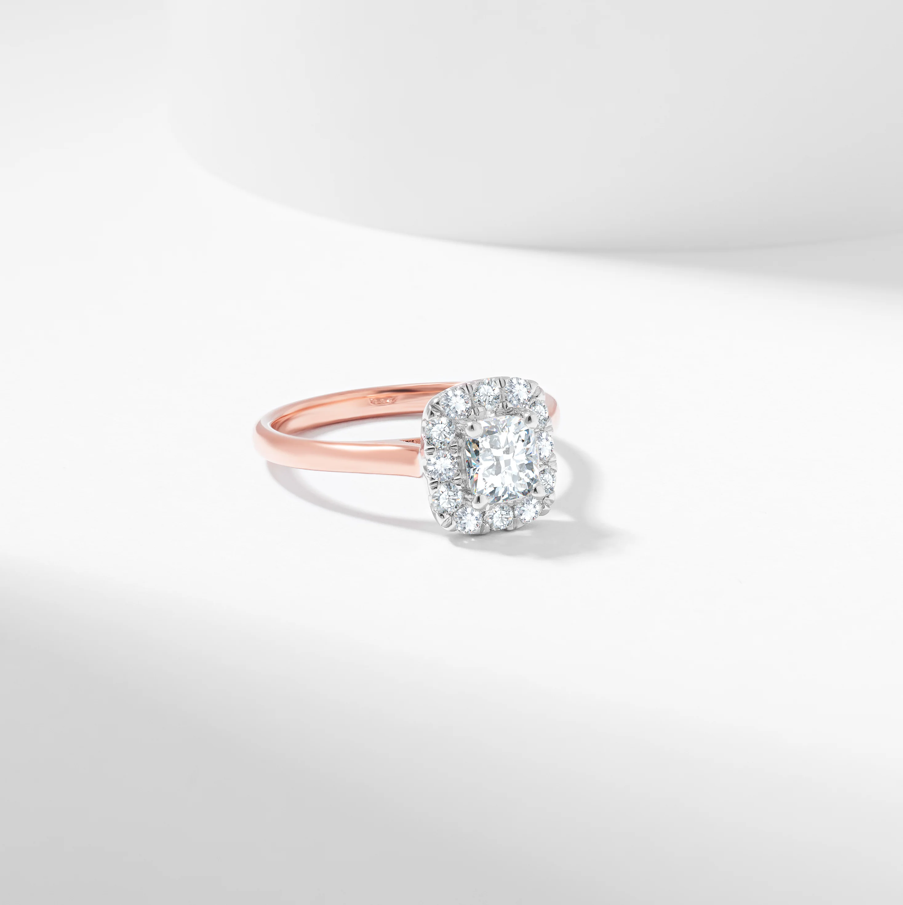 Cushion Diamond Halo Engagement Ring 1.1tdw - Image 3