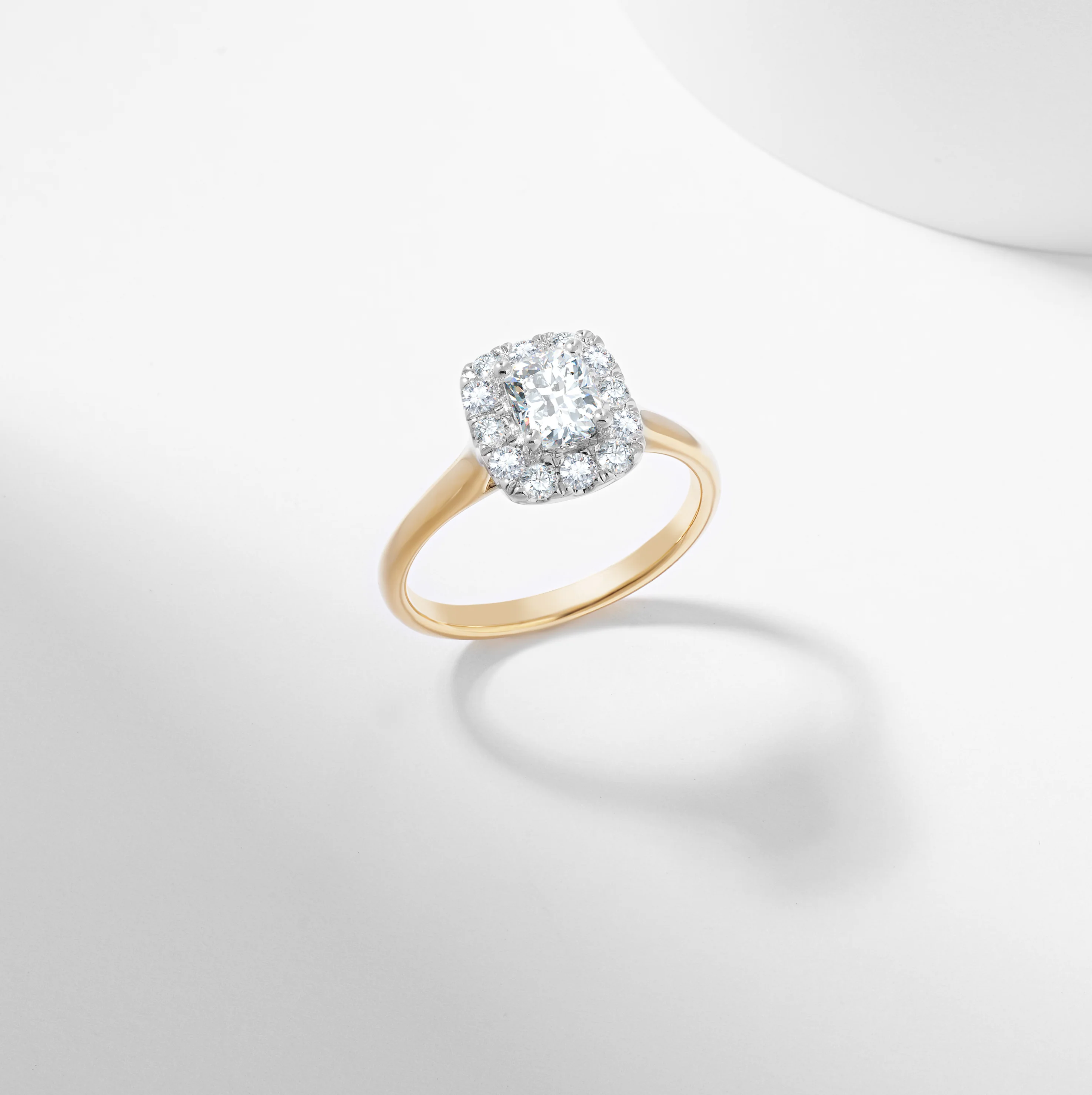 Cushion Diamond Halo Engagement Ring 1.1tdw - Image 9