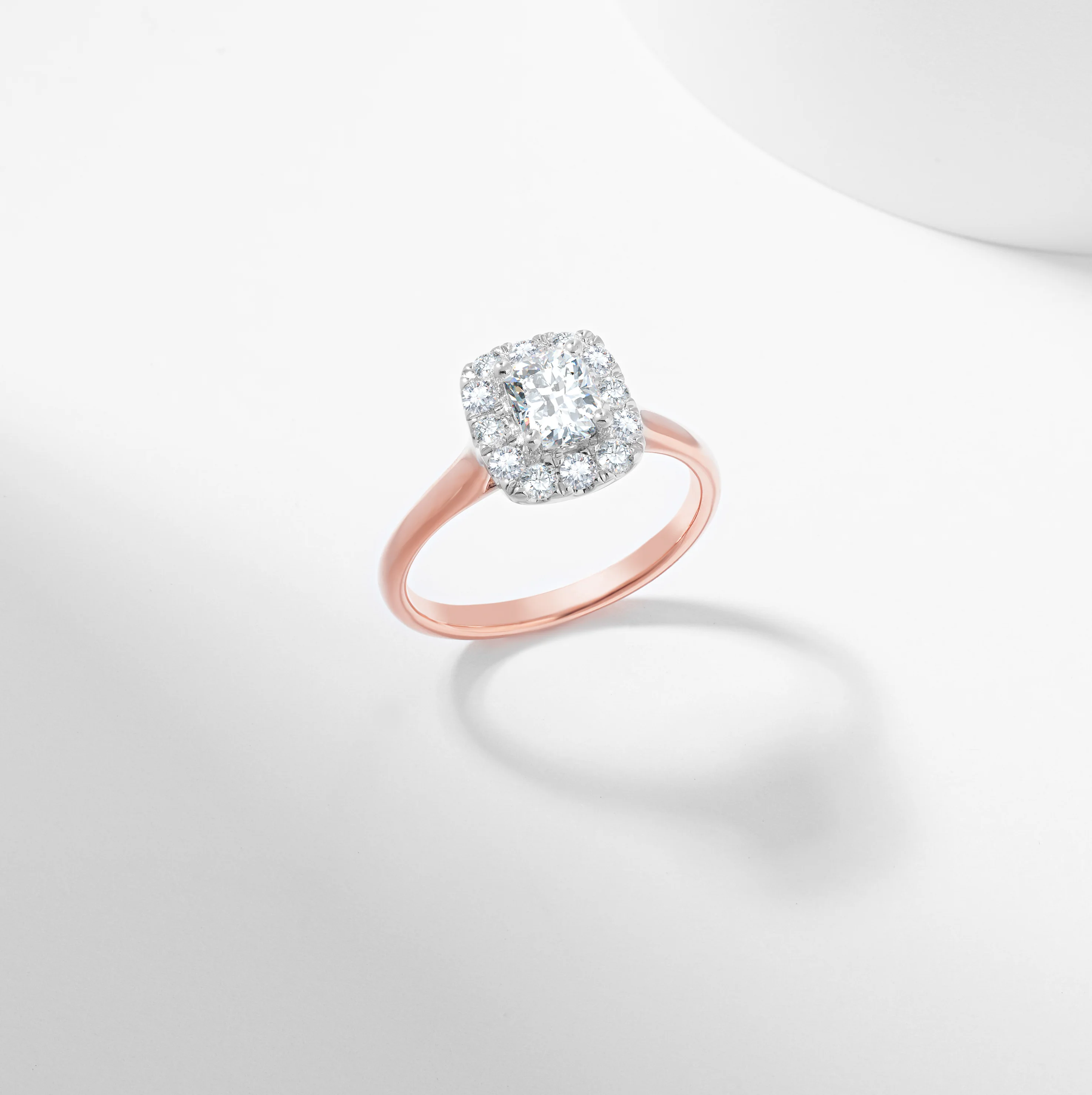 Cushion Diamond Halo Engagement Ring 1.1tdw - Image 7
