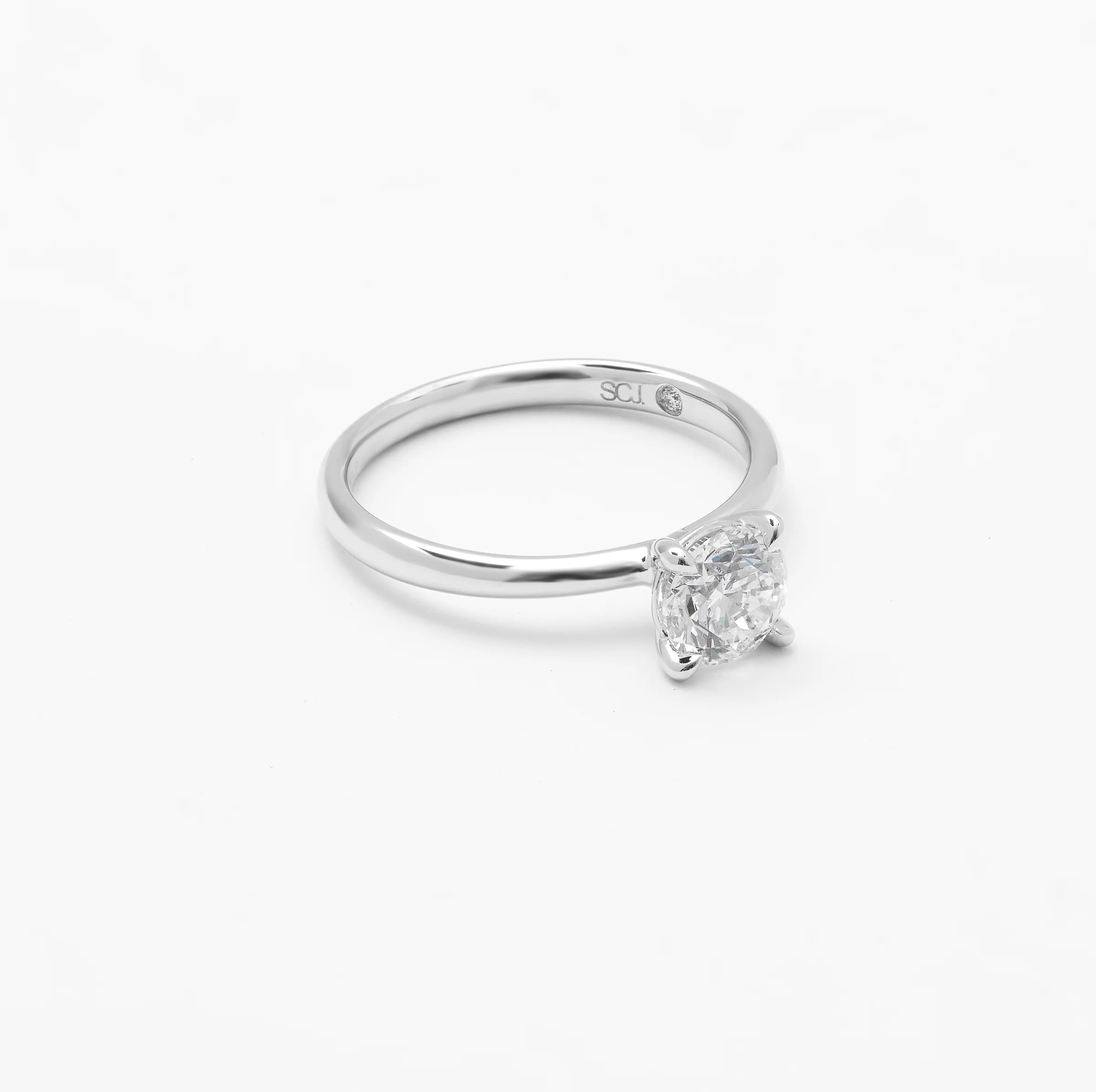 Platinum Round Brilliant Diamond Solitaire GIA Engagement Ring 1ct - Image 2