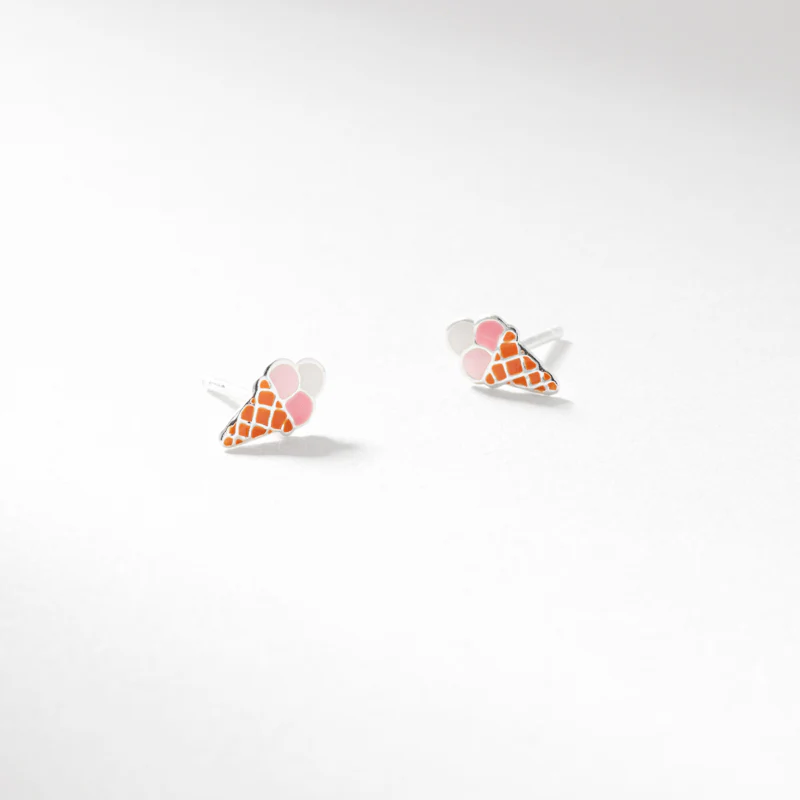 Sil enamel icecream stud earrings