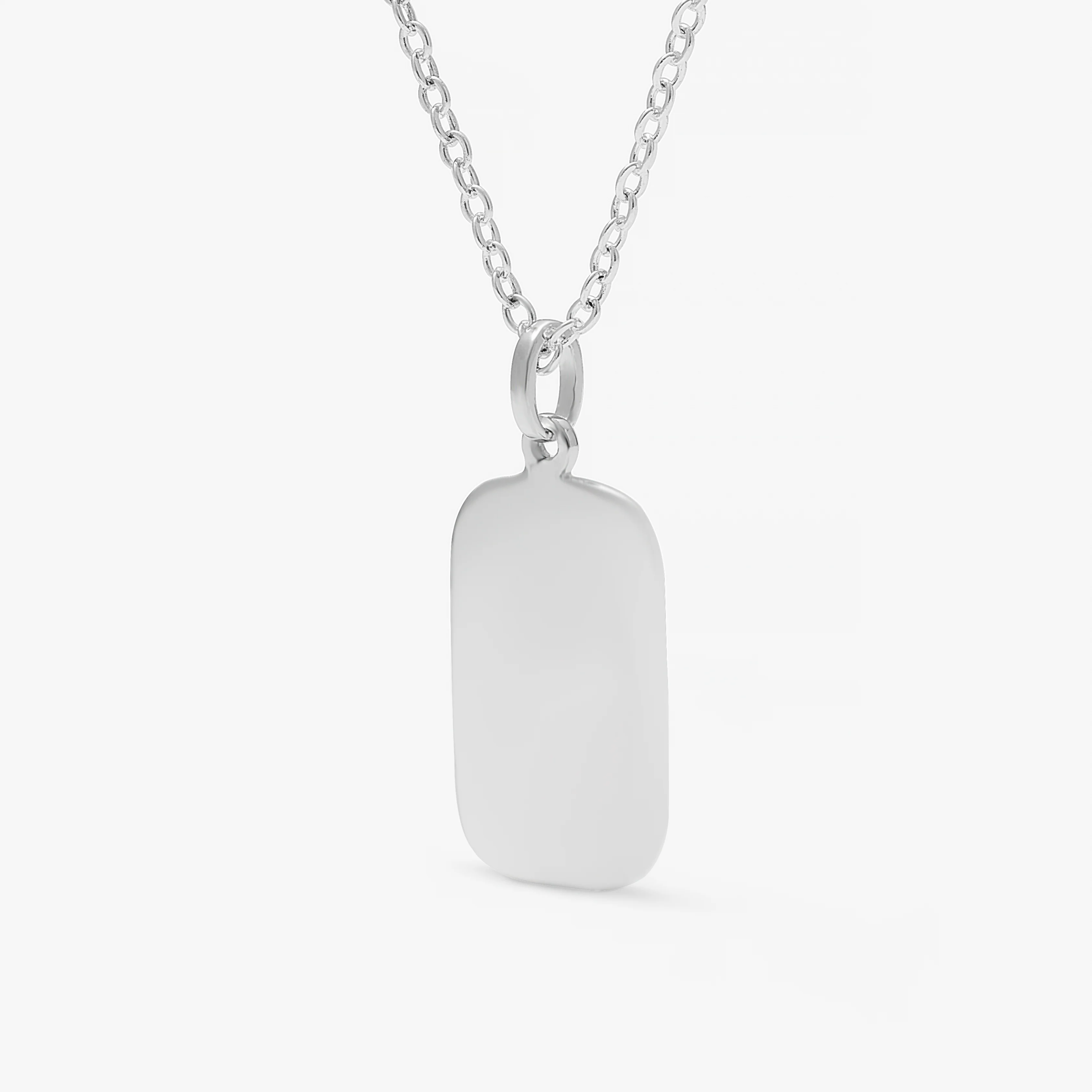 Sterling Silver Engravable Pendant 20x13mm