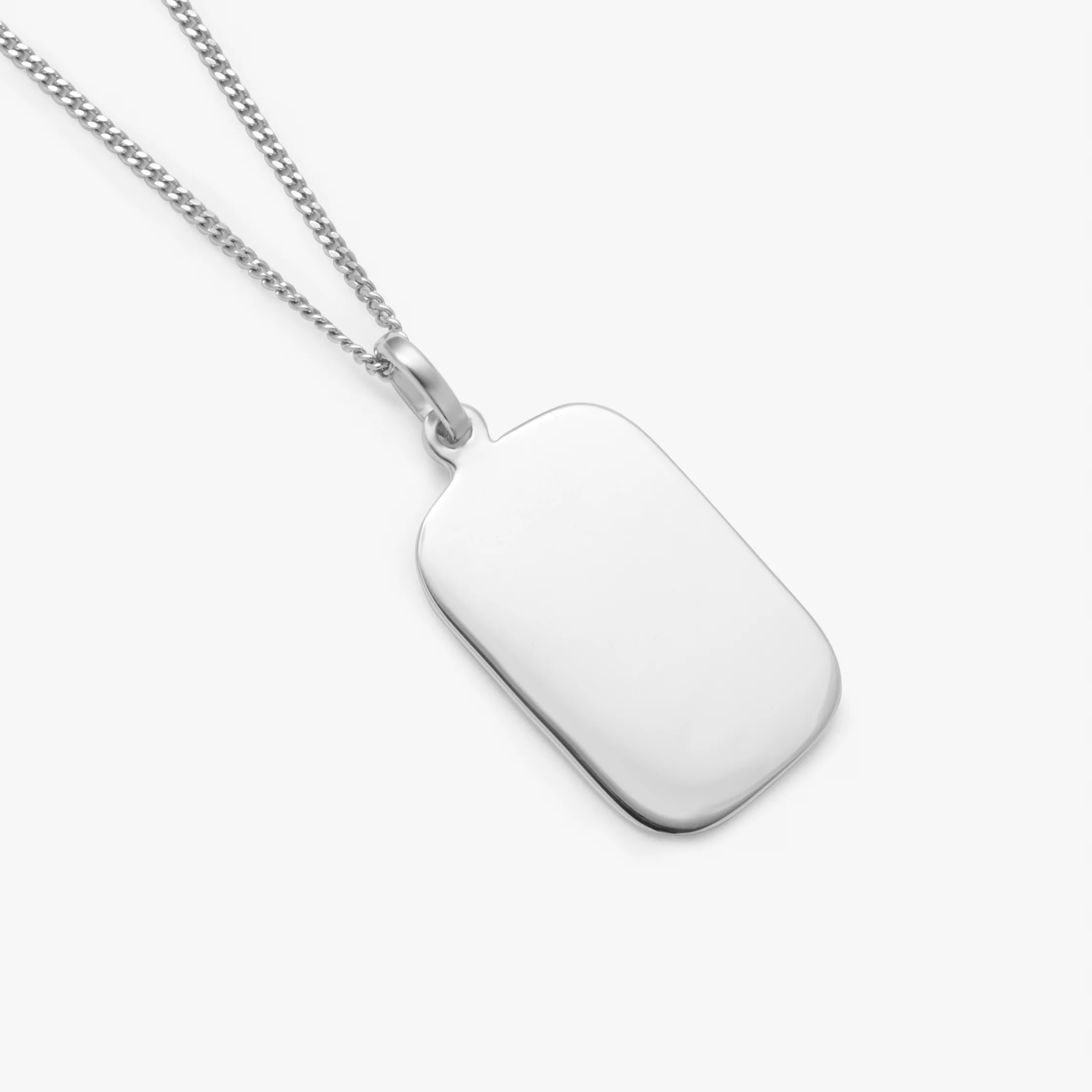 Sterling Silver Engravable Pendant 20x13mm - Image 2