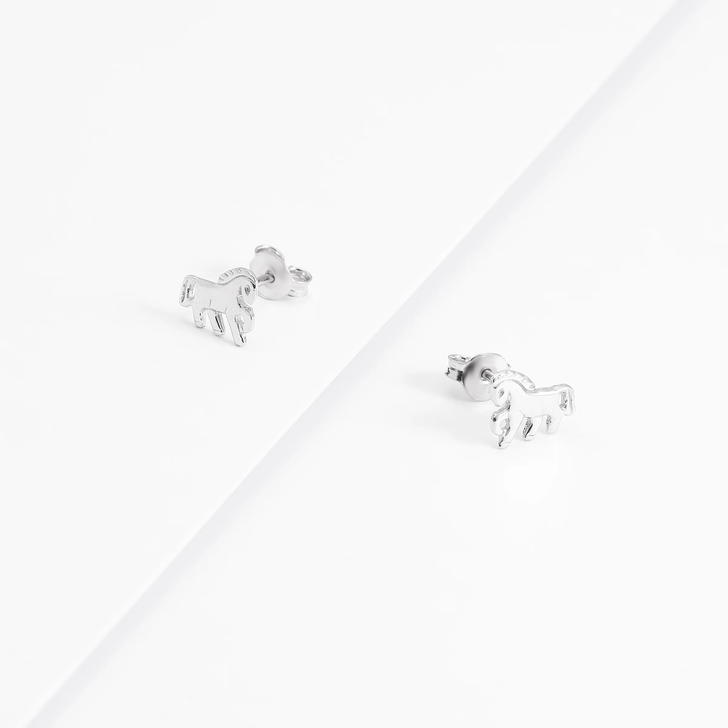 Sterling Silver Horse Stud Earrings - Image 2